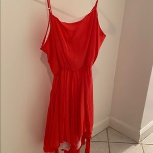 Forever 21 Coral Romper Back Tie